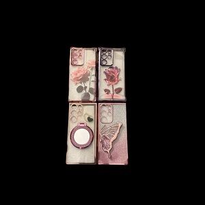 Elegant Pink Floral and Butterfly Phone Case